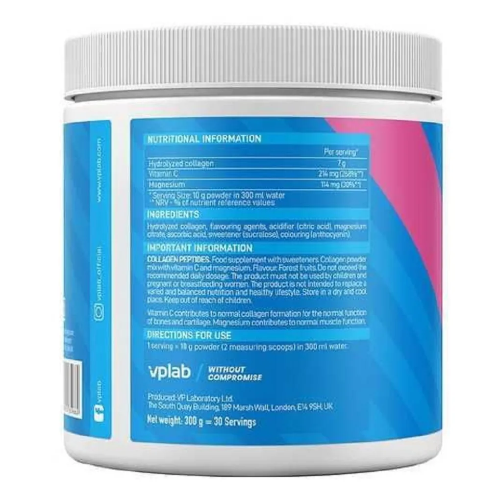 Коллагеновые пептиды Collagen Peptides Forest Fruits VPLab, 300 г Коллагеновые пептиды Collagen Peptides Forest Fruits VPLab, 300 г