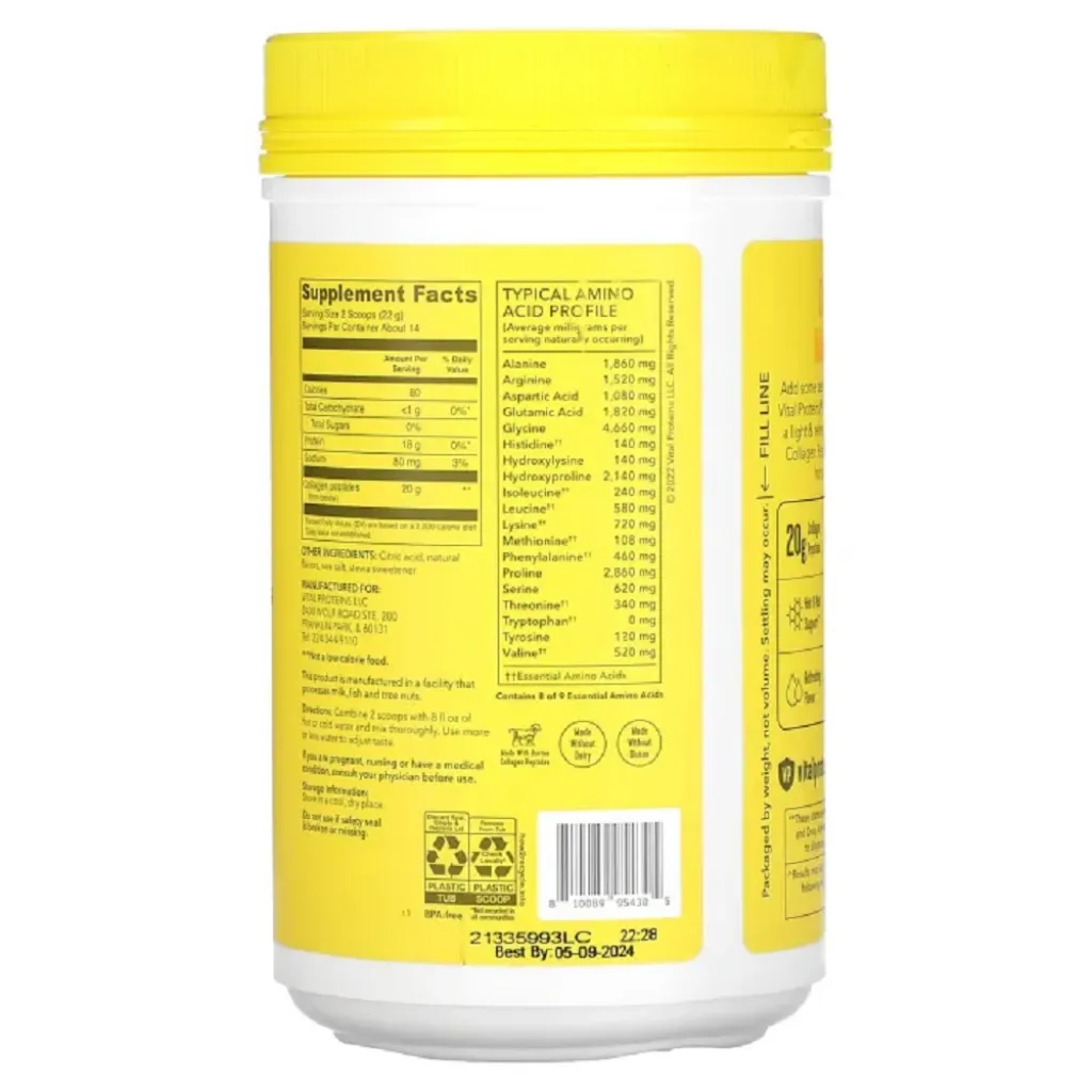 Коллагеновые пептиды Collagen Peptides Lemon Vital Proteins, 313 г Коллагеновые пептиды Collagen Peptides Lemon Vital Proteins, 313 г