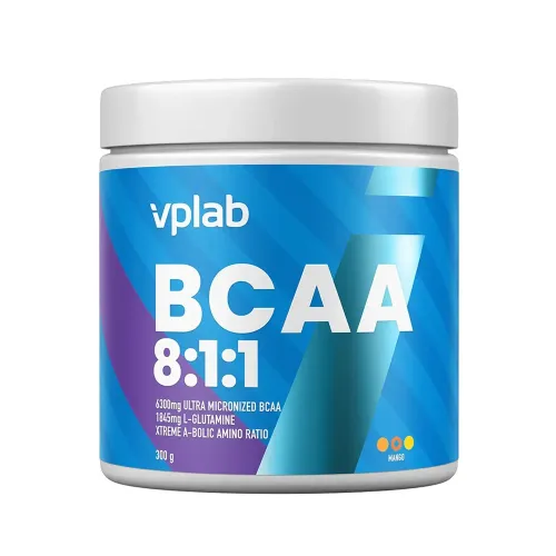 Диетическая добавка BCAA 8:1:1 Mango VPLab, 300 г - Фото№1 Диетическая добавка BCAA 8:1:1 Mango VPLab, 300 г - Фото№1