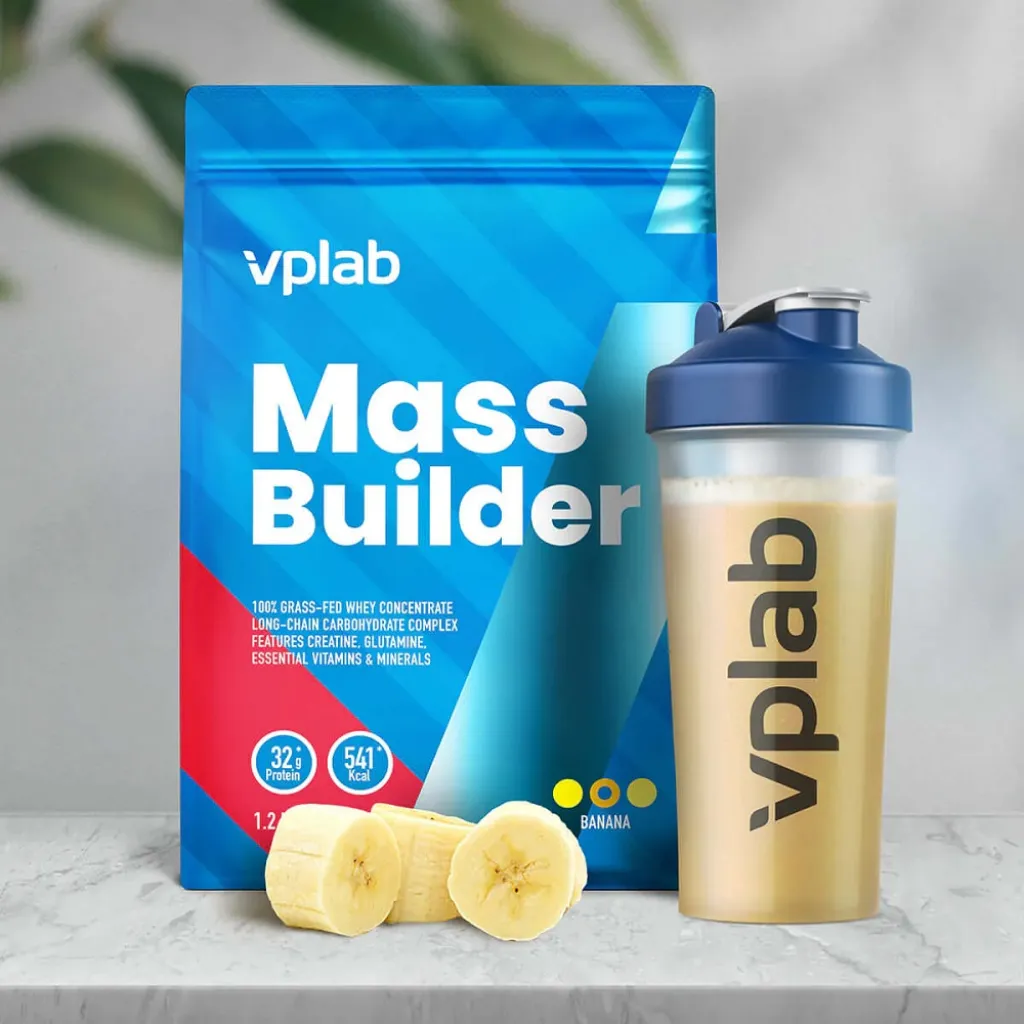 Гейнери та вуглеводи Mass Builder Banana VPLab, 1200 г Гейнери та вуглеводи Mass Builder Banana VPLab, 1200 г