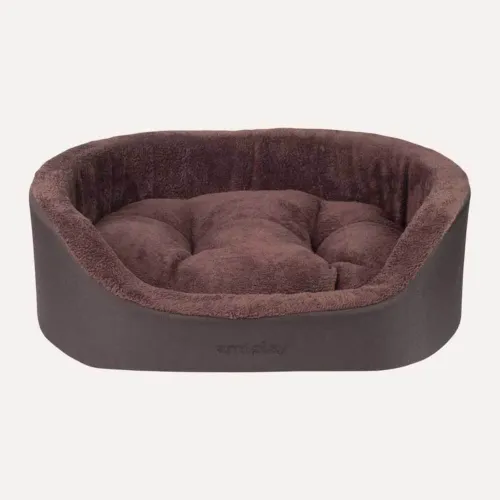Лежанка Amiplay Aspen, размер S 58x46x17 см, коричневый - Фото№1 Лежанка Amiplay Aspen, размер S 58x46x17 см, коричневый - Фото№1