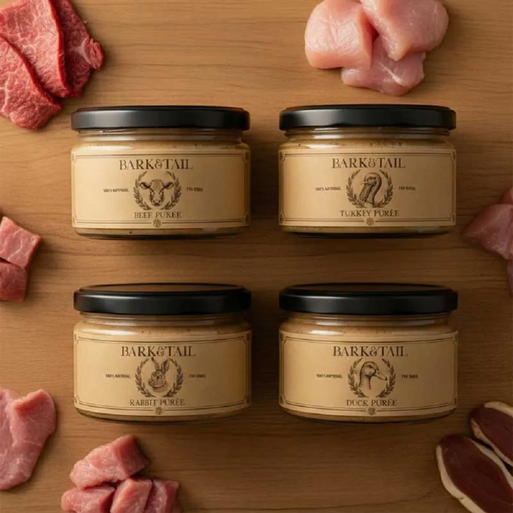 Натуральное пюре для собак с говядиной Bark Tail - Beef Puree, 180 г Натуральное пюре для собак с говядиной Bark Tail - Beef Puree, 180 г