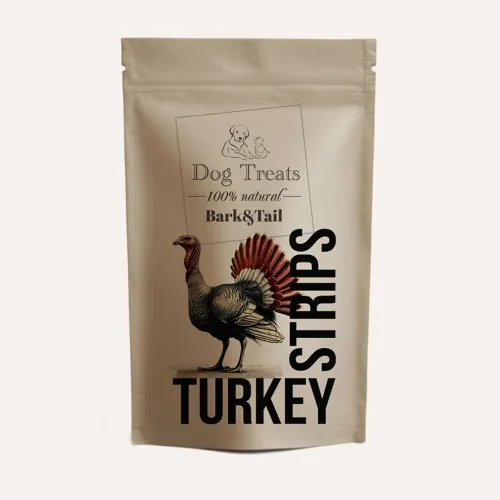 Натуральное лакомство для собак индейка Bark Tail - Dog Treats 100% Turkey, 50 г - Фото№1