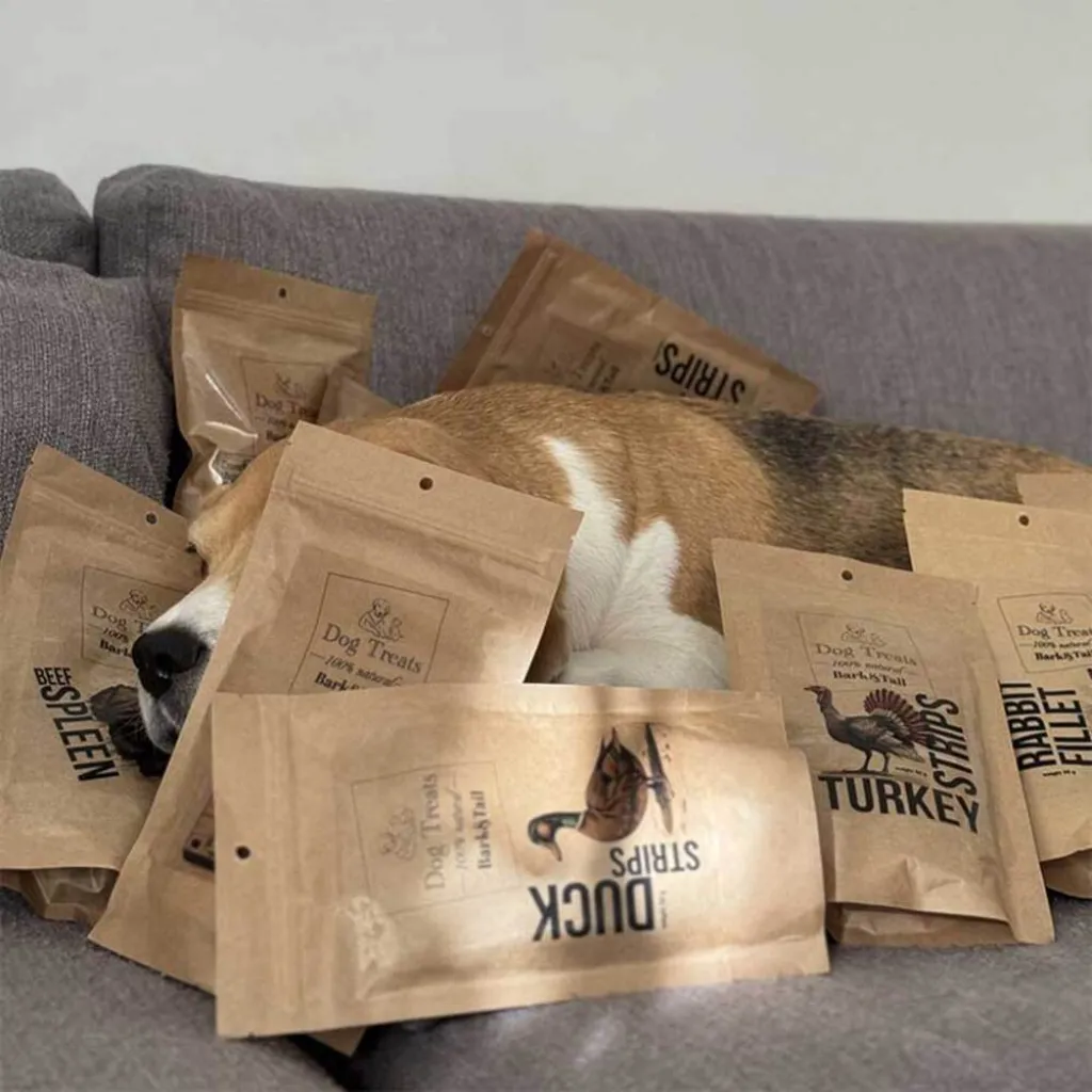 Натуральное лакомство для собак индейка Bark Tail - Dog Treats 100% Turkey, 50 г