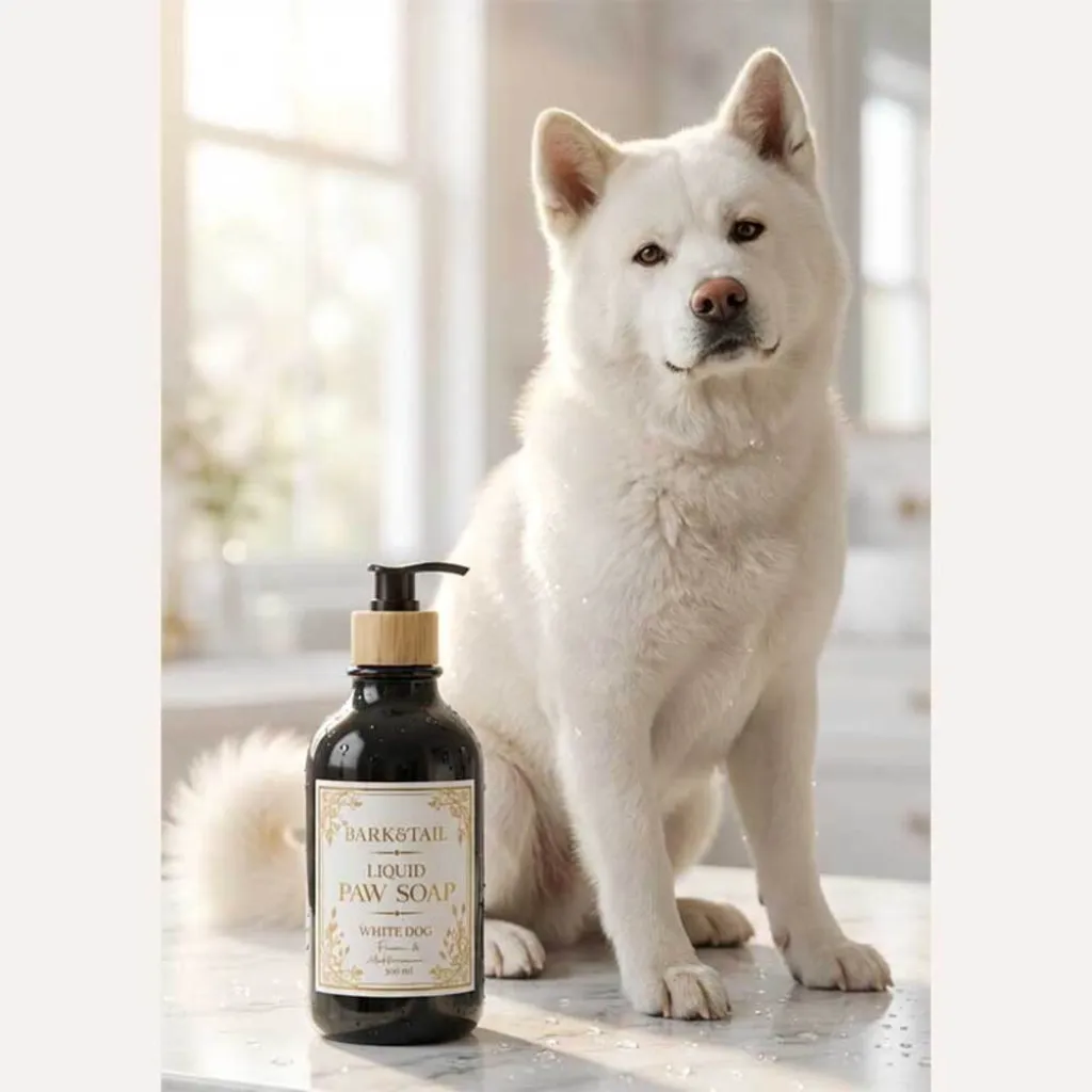 Рефиллер мыла для собак с белыми лапами и белой шерстью Bark Tail - Refiller paw soap for white dogs, 500 мл