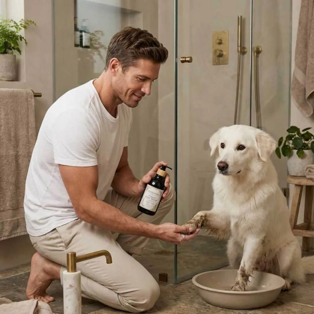 Жидкое мыло для собак с белыми лапами и белой шерстью Bark Tail - Liquid paw soap for white dogs, 300 мл