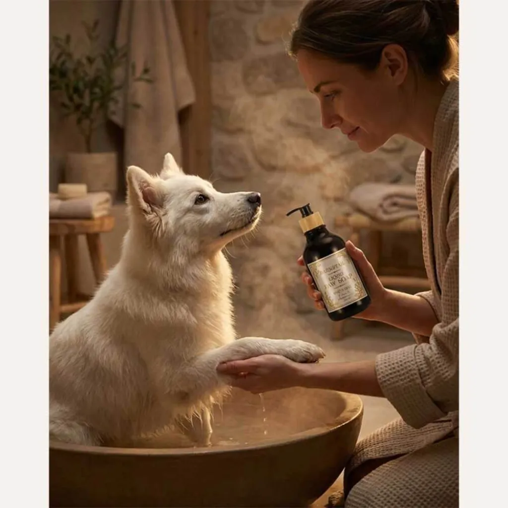 Жидкое мыло для собак с белыми лапами и белой шерстью Bark Tail - Liquid paw soap for white dogs, 300 мл