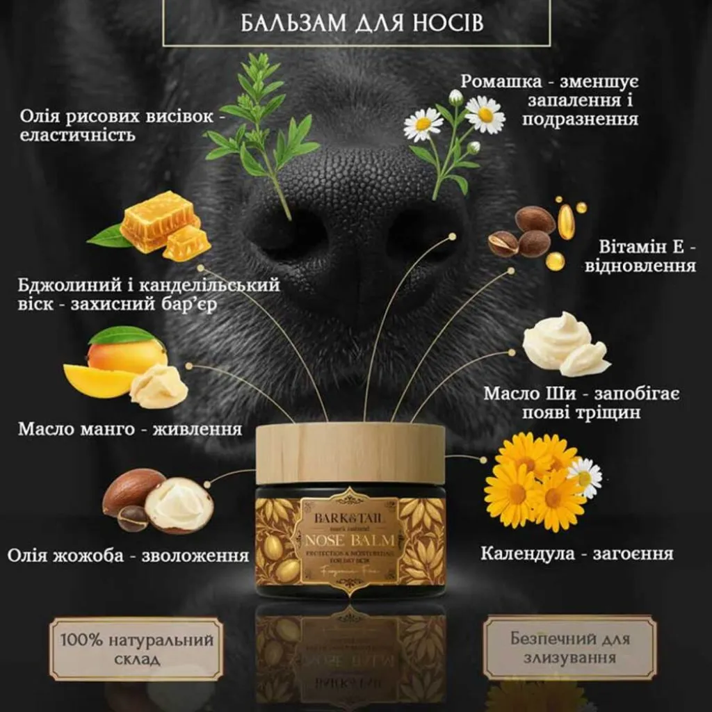 Натуральный бальзам для увлажнения носиков без аромата Bark Tail - Paw Balm, 50 г Натуральный бальзам для увлажнения носиков без аромата Bark Tail - Paw Balm, 50 г
