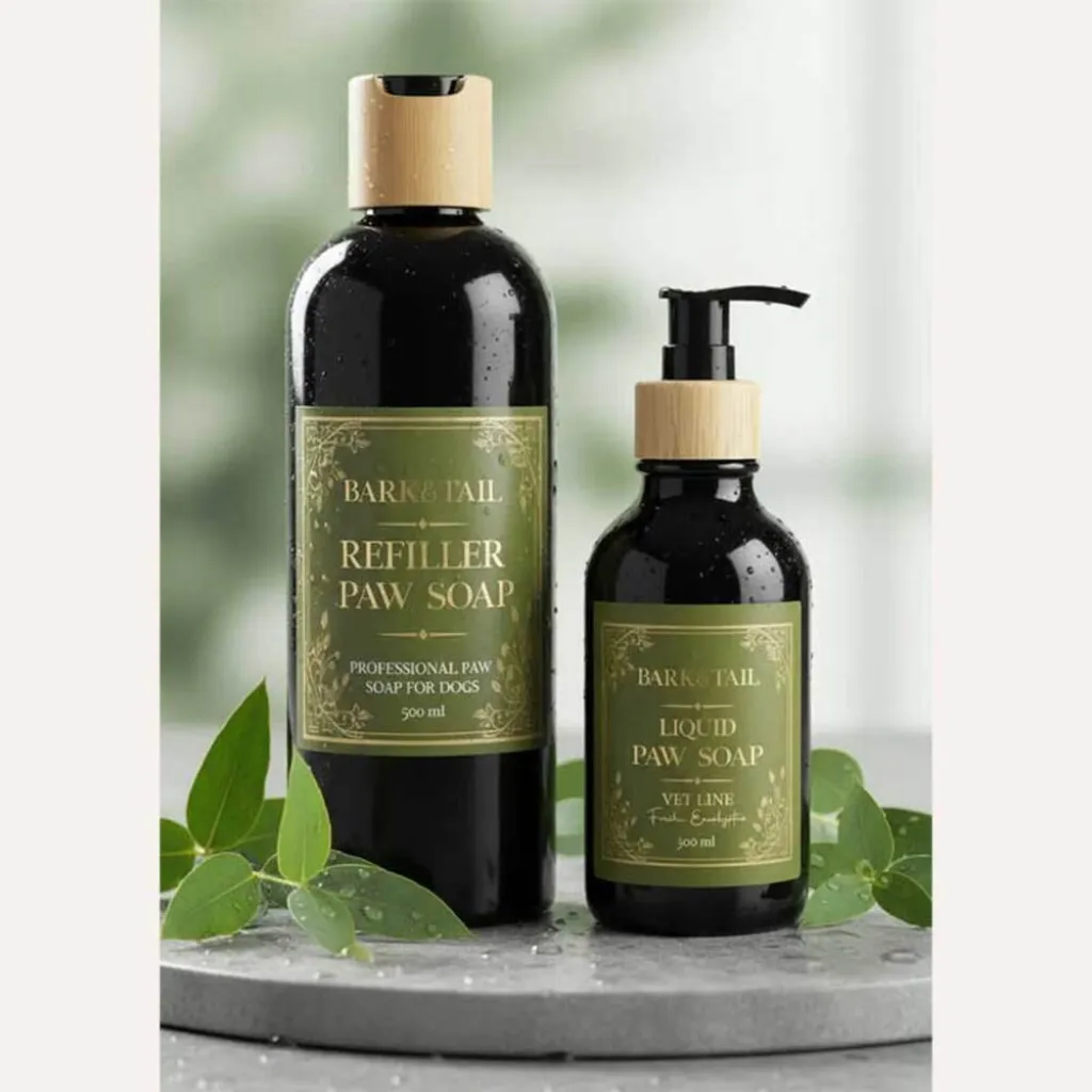 Жидкое мыло-рефиллер для лап с ароматом эвкалипта, вет линия Bark Tail-Vet Line liquid paw soap, 500 мл