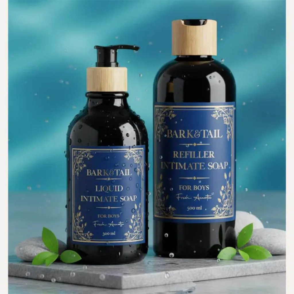 Жидкое мыло-рефиллер для интимных зон собак-мальчиков Bark Tail-Intimate liquid paw soap for boys, 500 мл