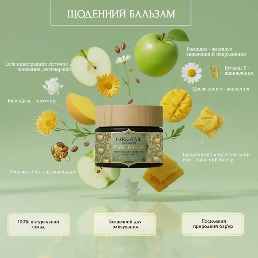 Бальзам для лап ежедневная защита Bark Tail - Paw Balm Moisturizing & Softening Daily Use, 50 г Бальзам для лап ежедневная защита Bark Tail - Paw Balm Moisturizing & Softening Daily Use, 50 г