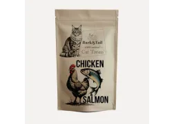 Натуральное лакомство для кошек курица с лососем Bark Tail - Cat Treats 100 % Chicken Salmon, 50 г Натуральное лакомство для кошек курица с лососем Bark Tail - Cat Treats 100 % Chicken Salmon, 50 г