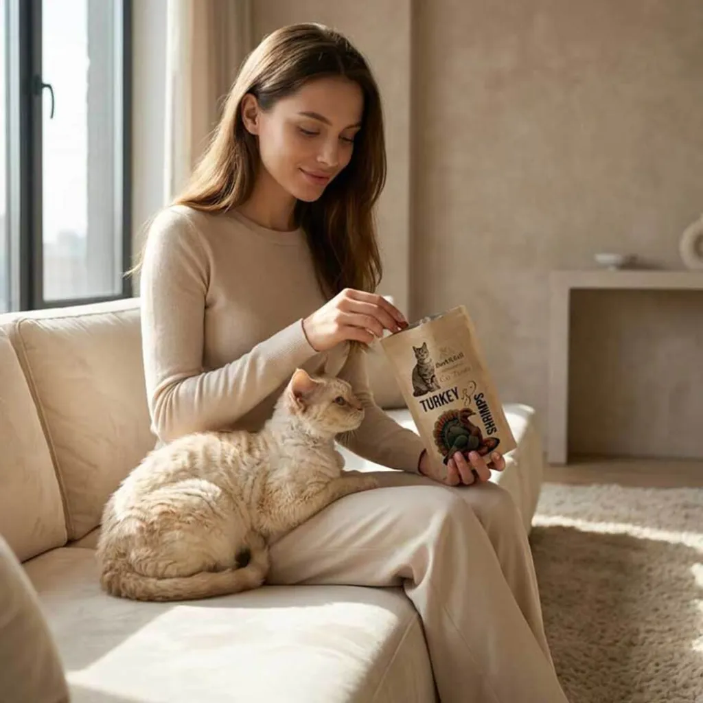 Натуральное лакомство для кошек индейка и креветка Bark Tail - Cat Treats Turkey Shrimps, 50 г Натуральное лакомство для кошек индейка и креветка Bark Tail - Cat Treats Turkey Shrimps, 50 г