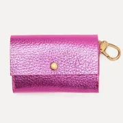 Шкіряна сумочка для пакетів для прибирання BranniPets Portabolsas Metal Fucsia, фуксія