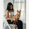 Кожаная сумочка для пакетов для уборки BranniPets Portabolsas Metal Orange, оранжевый - Фото№6