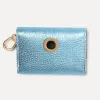 Кожаная сумочка для пакетов для уборки BranniPets Portabolsas Metal Sky blue, голубой - Фото№3