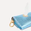 Кожаная сумочка для пакетов для уборки BranniPets Portabolsas Metal Sky blue, голубой - Фото№4