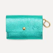 Шкіряна сумочка для пакетів для прибирання BranniPets Portabolsas Metal Turquoise, бірюзовий