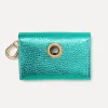 Кожаная сумочка для пакетов для уборки BranniPets Portabolsas Metal Turquoise, бирюзовый - Фото№3