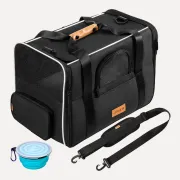 Дорожная и авиа переноска для собак и кошек Cadoca Comfort Dog Carrier 2-in-1 Anthracite Дорожная и авиа переноска для собак и кошек Cadoca Comfort Dog Carrier 2-in-1 Anthracite