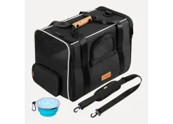 Дорожная и авиа переноска для собак и кошек Cadoca Comfort Dog Carrier 2-in-1 Anthracite Дорожная и авиа переноска для собак и кошек Cadoca Comfort Dog Carrier 2-in-1 Anthracite