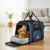 Дорожная и авиа переноска для собак и кошек Cadoca Comfort Dog Carrier 2-in-1 Dark blue - Фото№12