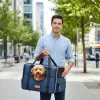 Дорожная и авиа переноска для собак и кошек Cadoca Comfort Dog Carrier 2-in-1 Dark blue - Фото№14