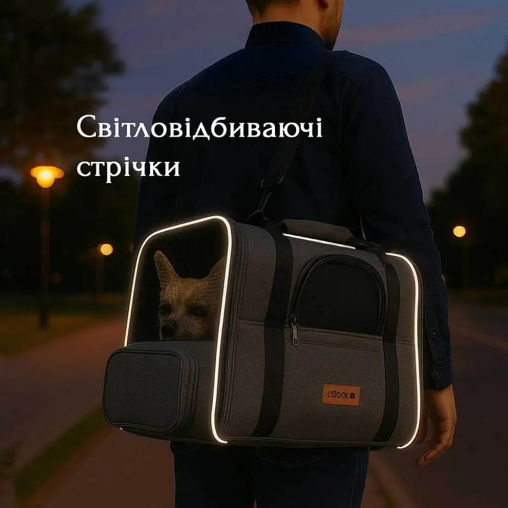 Дорожная и авиа переноска для собак и кошек Cadoca Comfort Dog Carrier 2-in-1 Gray Дорожная и авиа переноска для собак и кошек Cadoca Comfort Dog Carrier 2-in-1 Gray