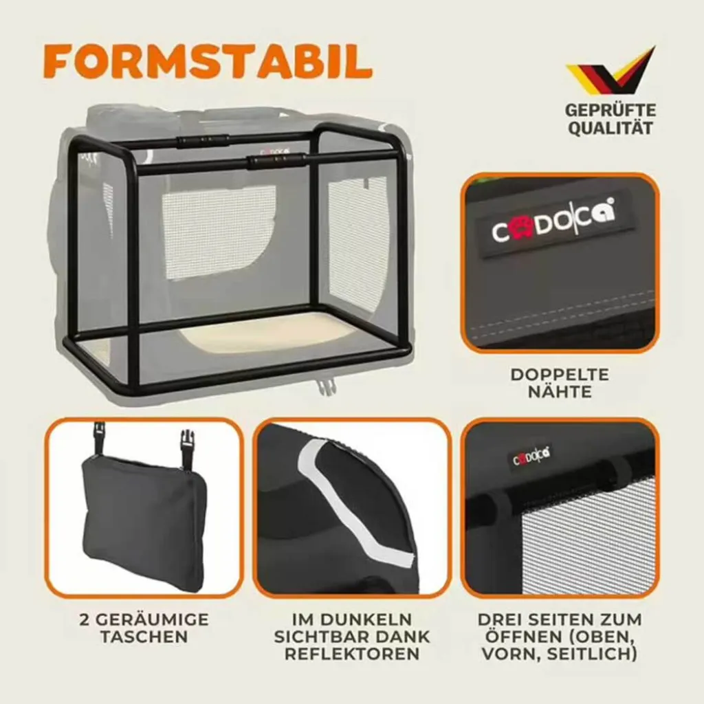 Переноска для транспортировки собак Cadoca Anthracite