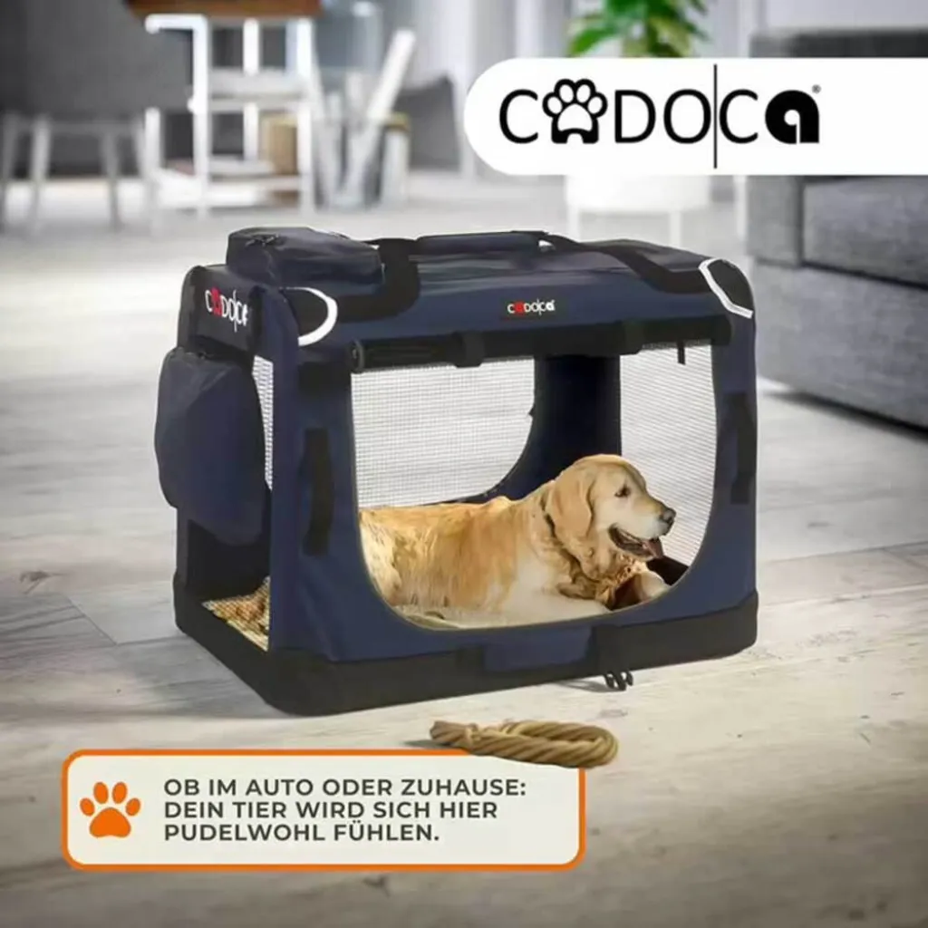 Переноска для транспортировки собак Cadoca Blue