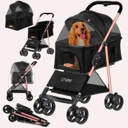 Коляска для прогулок для собак LovPet Pet Buggy 2in1, черный