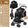 Коляска для прогулок для собак LovPet Pet Buggy 2in1, черный - Фото№3