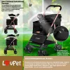 Коляска для прогулок для собак LovPet Pet Buggy 2in1, черный - Фото№10