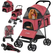 Коляска для прогулок для собак LovPet Pet Buggy 2in1, бордо Коляска для прогулок для собак LovPet Pet Buggy 2in1, бордо
