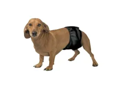 Гигиенический впитывающий пояс для кобелей Okey Doggy, черный Гигиенический впитывающий пояс для кобелей Okey Doggy, черный