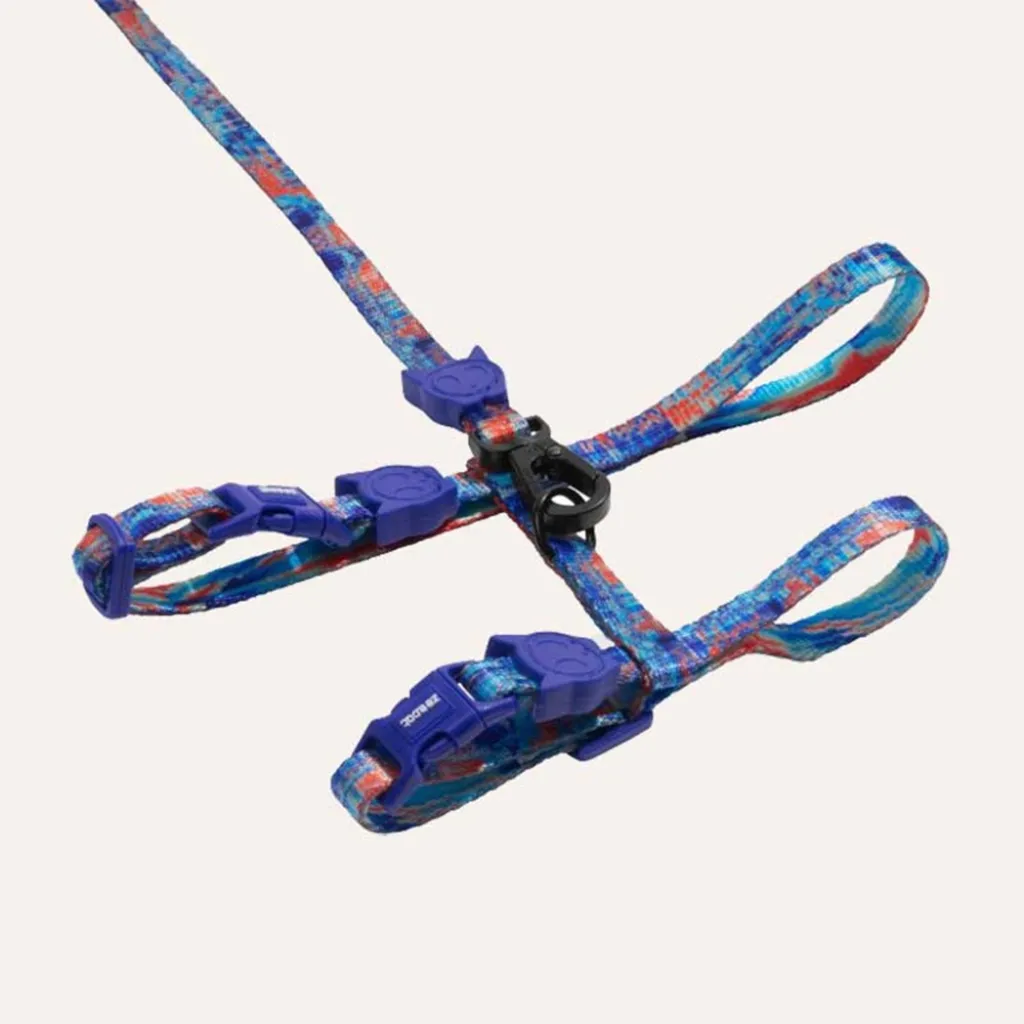 Набор шлейки и поводок для котов Zee.Cat - Glitch Cat Harness+Lash Набор шлейки и поводок для котов Zee.Cat - Glitch Cat Harness+Lash