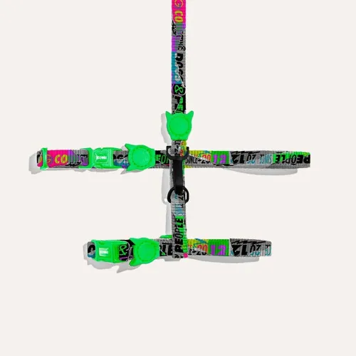 Набор шлейки и поводка для котов Zee.Cat Lords of zee.Town Manifesto Harness + Leash Set - Фото№1