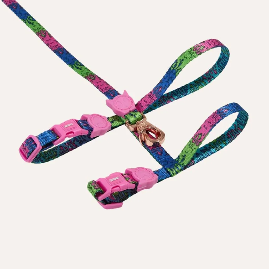 Набор шлейки и поводка для котов Zee.Cat Lords of zee.Town Melted Harness + Leash Set