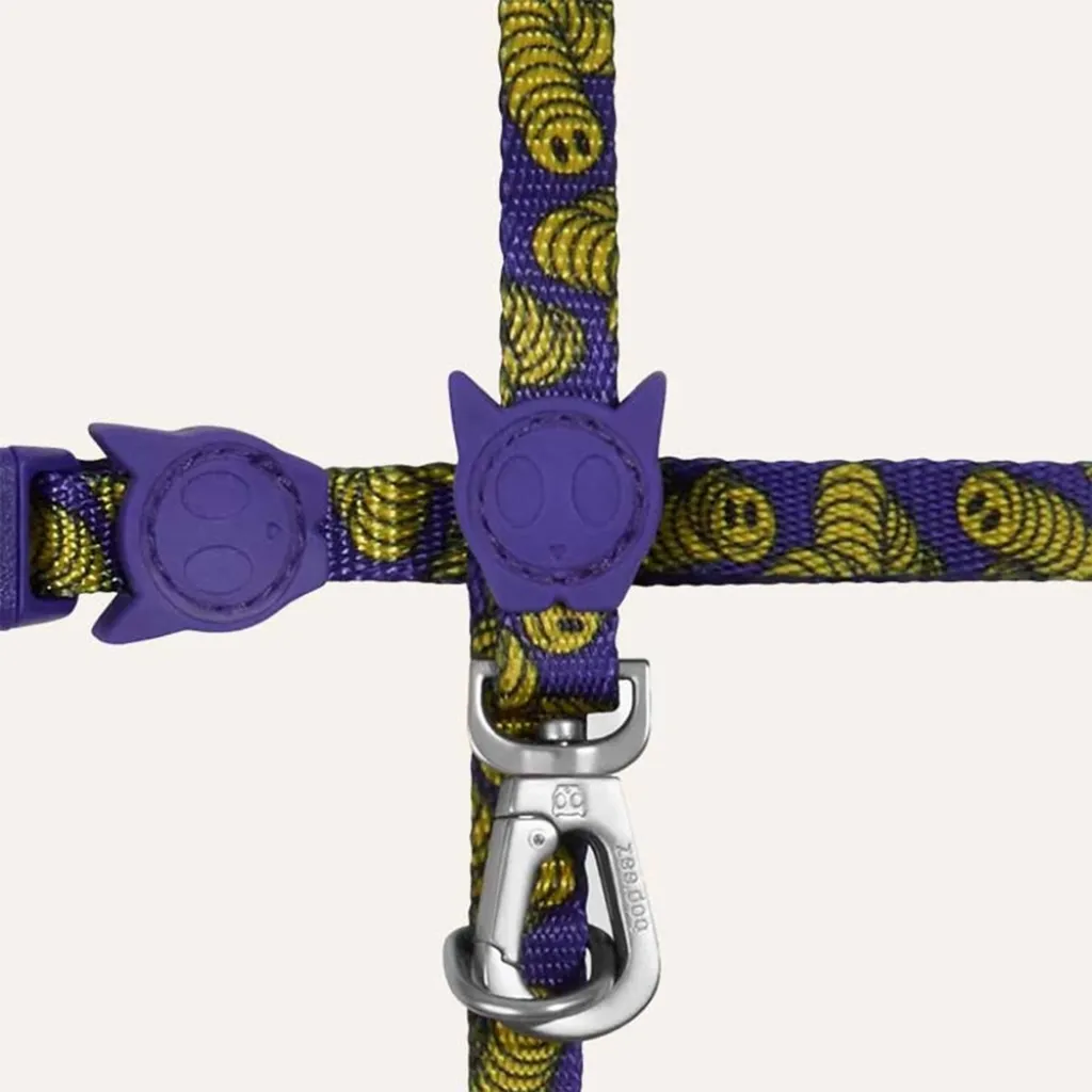 Набор шлейки и поводка для котов Zee.Cat Lords of zee.Town Zmiley Harness + Leash Set