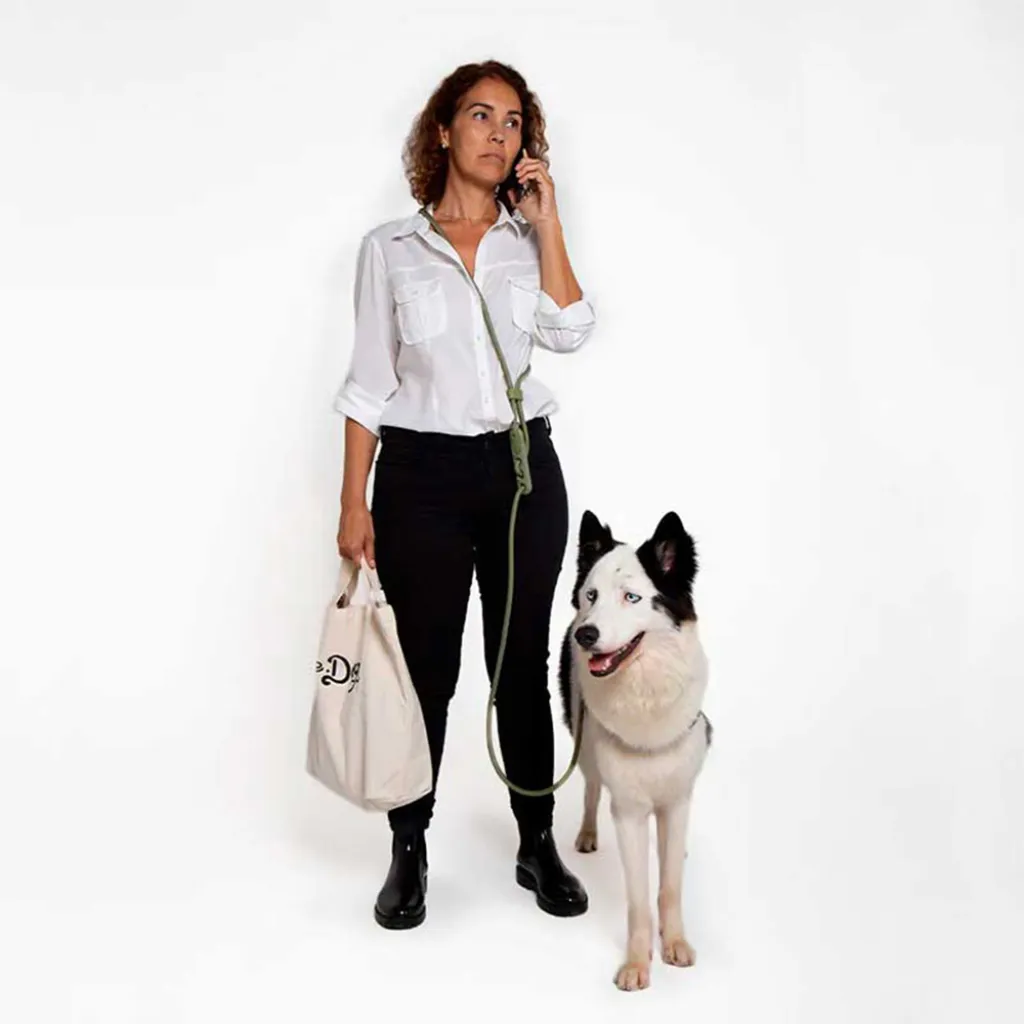 Поводок для собак Zee.Dog Army Green Handsfree Leash, 120-240 см