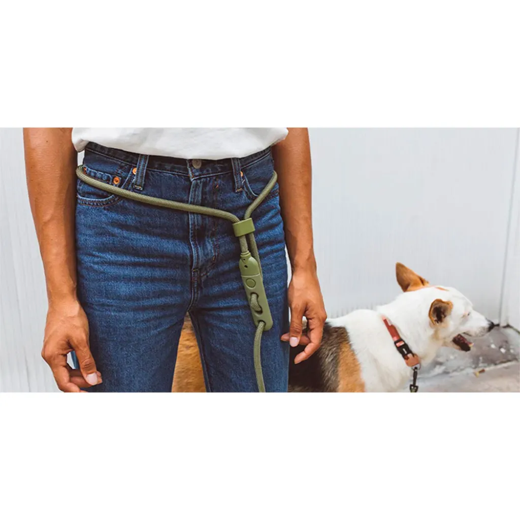 Поводок для собак Zee.Dog Army Green Handsfree Leash, 120-240 см