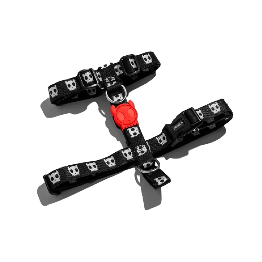 Шлейка для собак Zee.Dog - Skull 2.0 black H-Harness