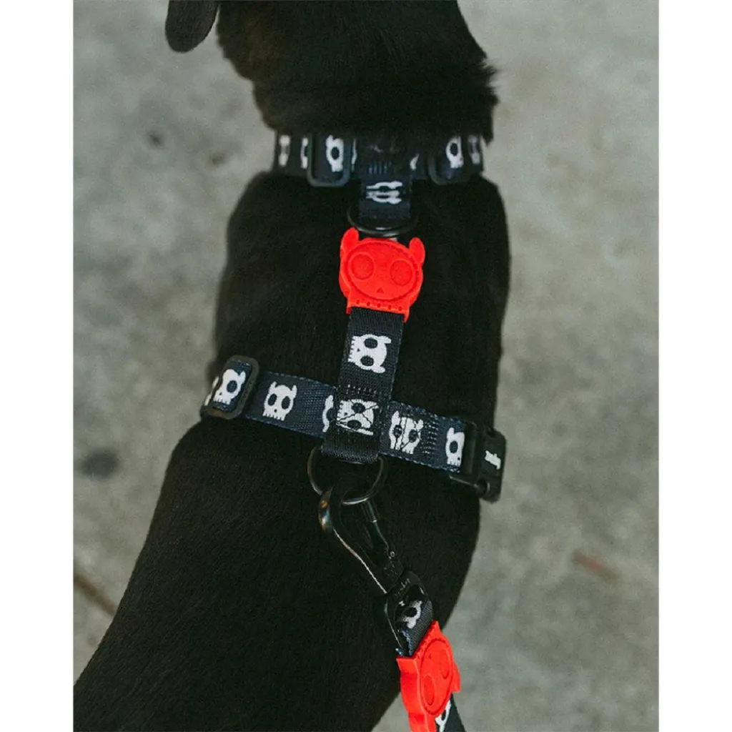 Шлейка для собак Zee.Dog - Skull 2.0 black H-Harness