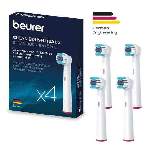 Насадки для роторных зубных щеток Beurer TB Clean 4x (интенсивная чистка) - Фото№1 Насадки для роторных зубных щеток Beurer TB Clean 4x (интенсивная чистка) - Фото№1