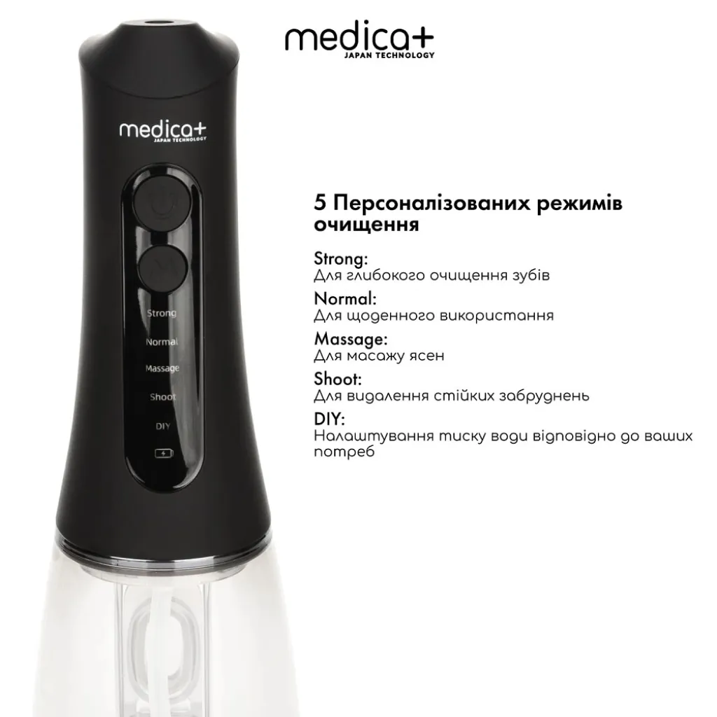 Портативный ирригатор MEDICA+ WaterPuls 8.0, черный Портативный ирригатор MEDICA+ WaterPuls 8.0, черный