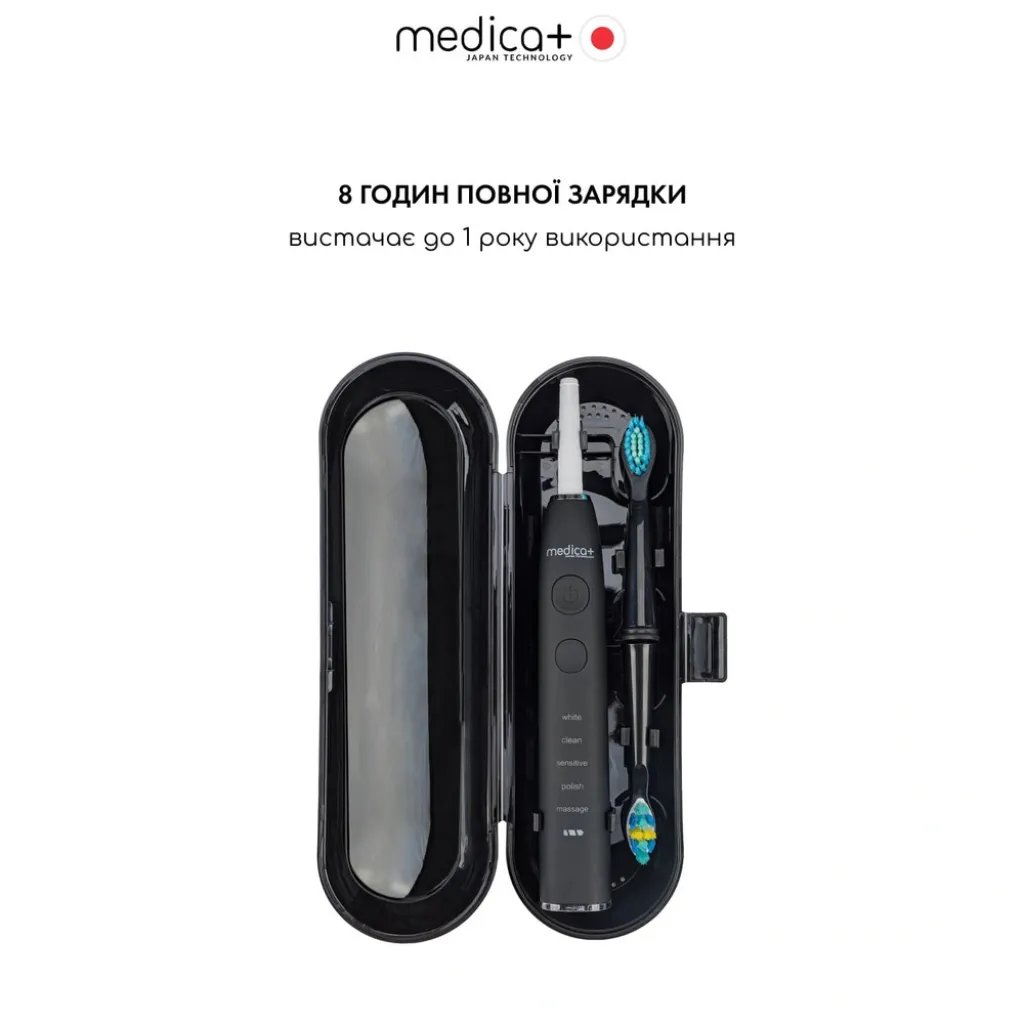 Ультразвуковая зубная щетка Medica+ Pro Brush 8.0, черный