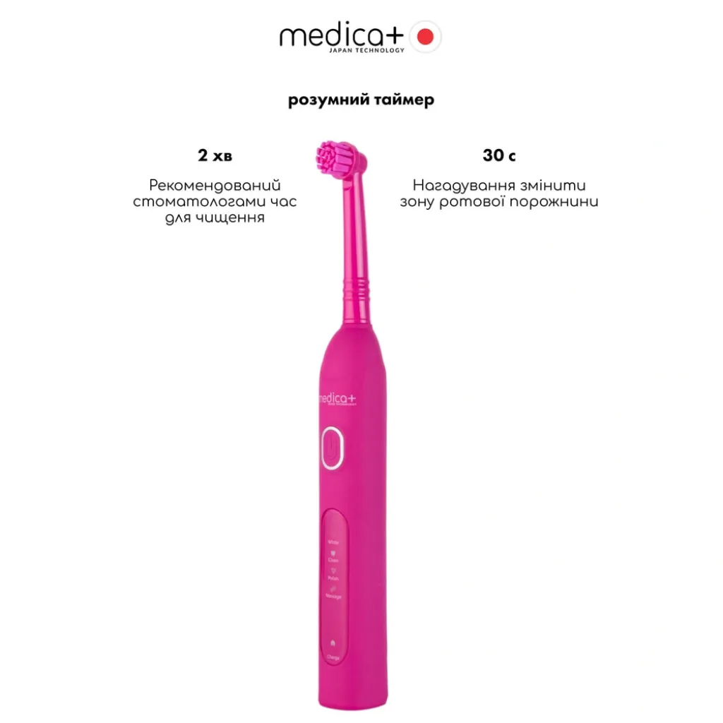 Электрическая зубная щетка Medica+ ProBrush XO Soft Touch, фуксия Электрическая зубная щетка Medica+ ProBrush XO Soft Touch, фуксия
