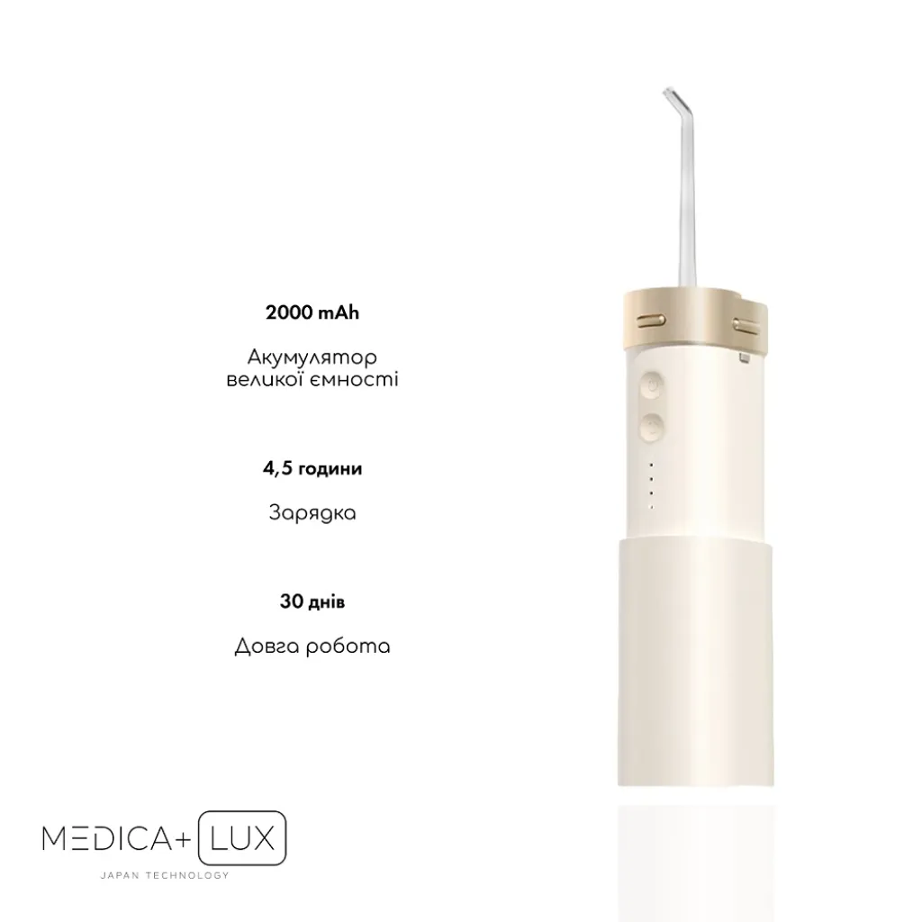 Портативний іригатор Medica+Lux Prowater Clean 10, золото Портативний іригатор Medica+Lux Prowater Clean 10, золото