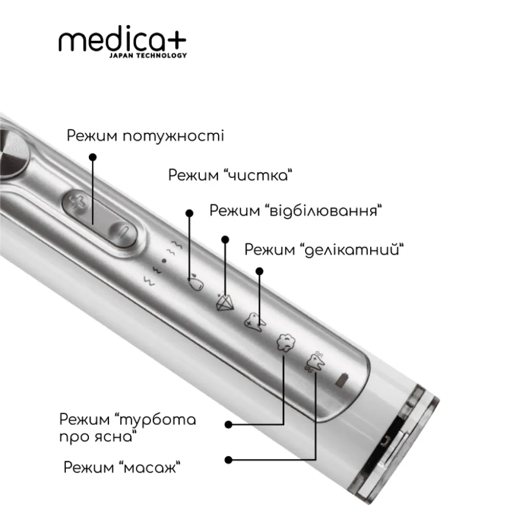 Ультразвукова зубна щітка Medica+ Pro Brush 9.0 UltraSonic, білий Ультразвукова зубна щітка Medica+ Pro Brush 9.0 UltraSonic, білий