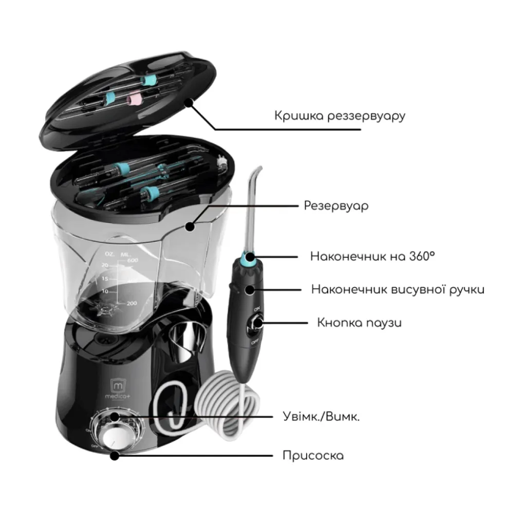 Стаціонарний іригатор Medica+ Prowater Station 7.0, чорний Стаціонарний іригатор Medica+ Prowater Station 7.0, чорний